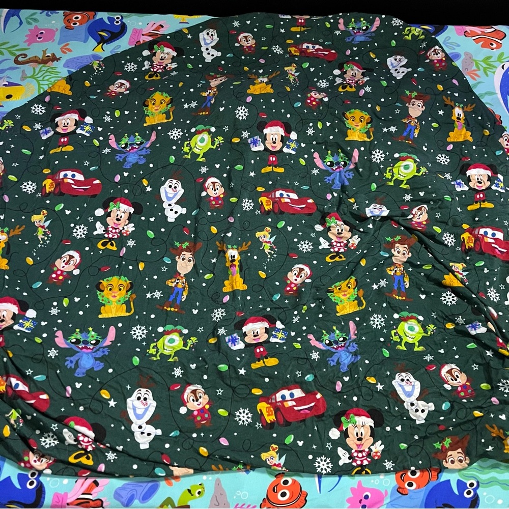 Little Sleepies Disney Pixar Christmas Parade Bamboo Standard Crib Sheet - Picture 2 of 4